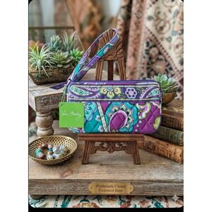 Vera Bradley All-In-One Wristlet in Plum Crazy Paisley NWT